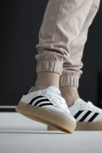 Adidas Samba White Black Gum Sole Platform
