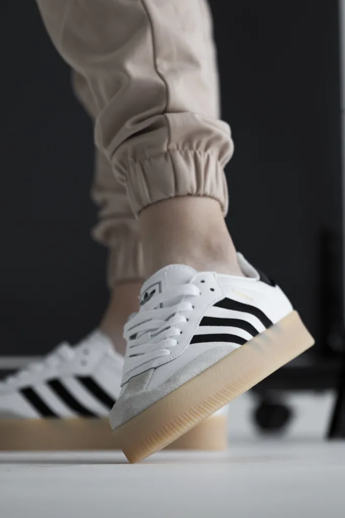 Adidas Samba White Black Gum Sole Platform