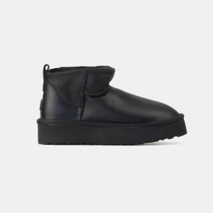 UGG Ultra Mini Platform Black Leather