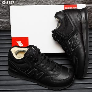 Кросівки New Balance 574 Black (чорні) ЗИМА