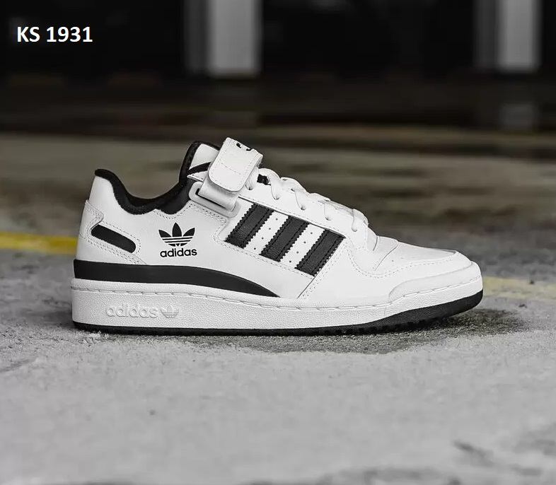 Adidas Forum Low (біло/чорні)