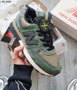 Кросівки New Balance 574 Stone Island Green Gray (зелено/сірі)