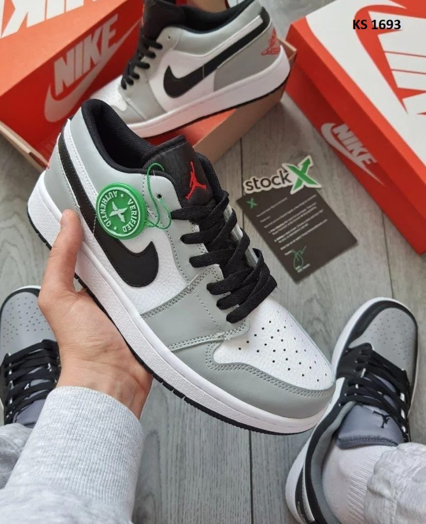 Nike Air Jordan 1 Low (сіро/білі)