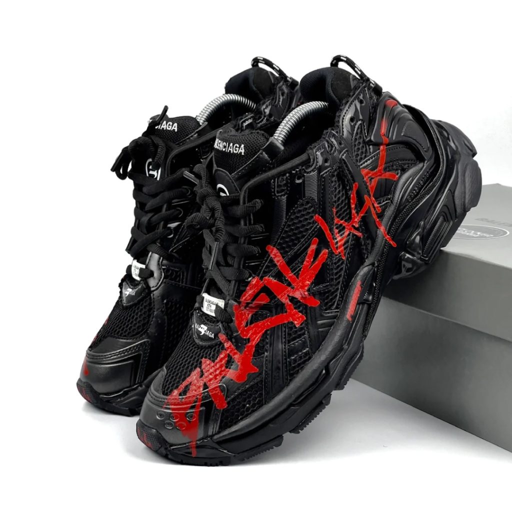 Balenciaga Runner Graffiti Black Red