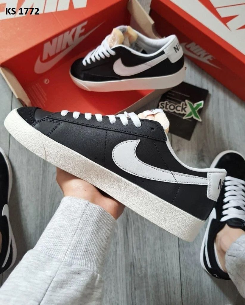 Nike Blazer Low (чорно/білі шкіра)