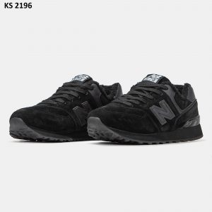 Кросівки New Balance 574 Winter Black (чорні) ЗИМА