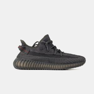 Adidas Yeezy 350 Black Рефлективні шнурки