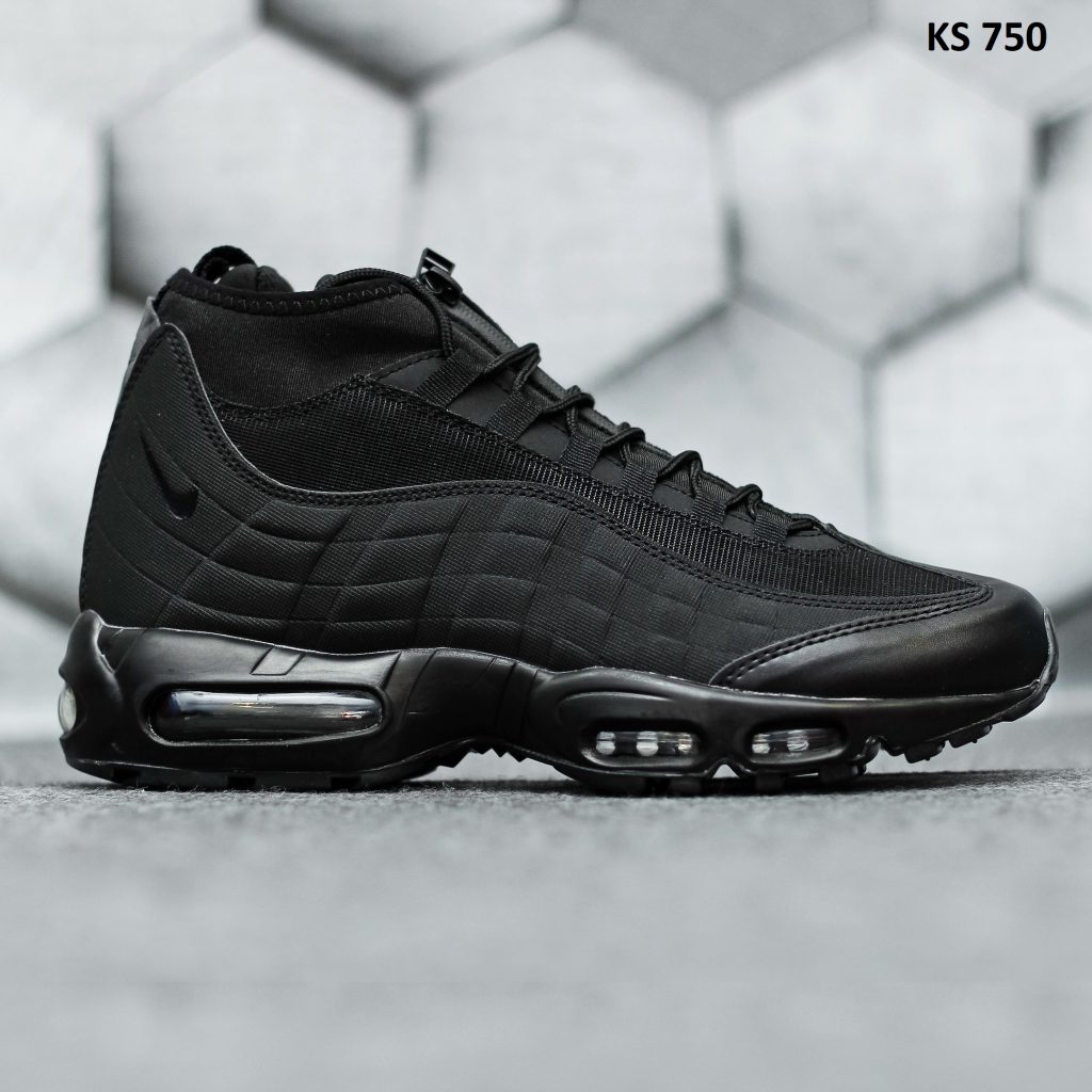 Кросівки Nike Air Max 95 Sneakerboot Back (чорні) ТЕРМО