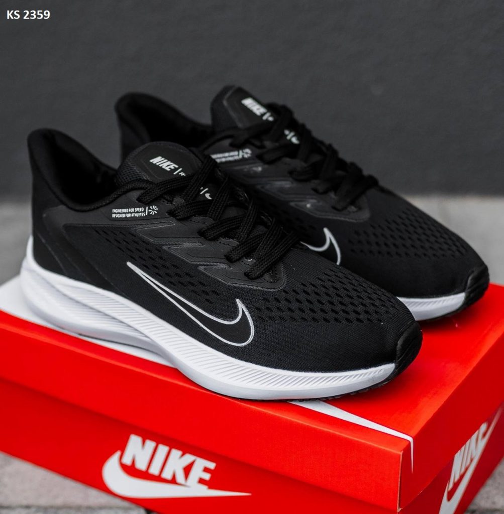 Кросівки Nike Air Zoom Black White (чорно/білі)