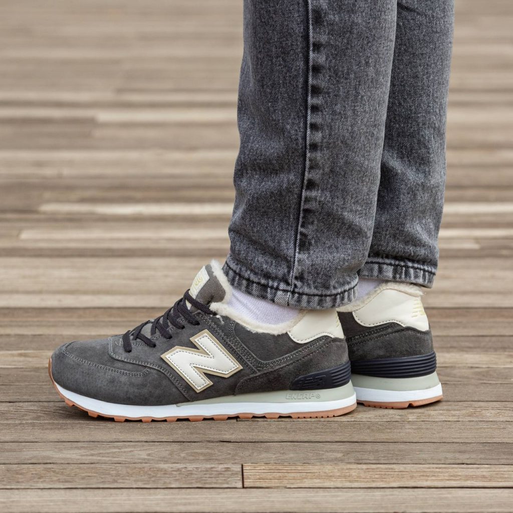 New Balance 574 Winter Suede  Dark Grey
