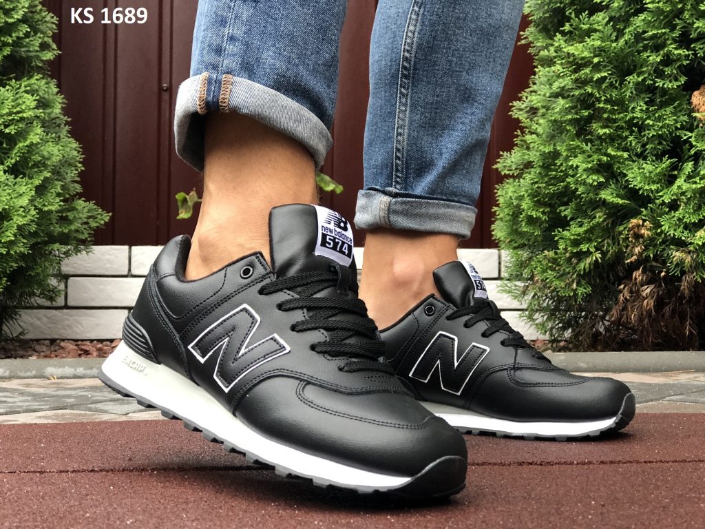 New Balance 574 (чорно/білі)