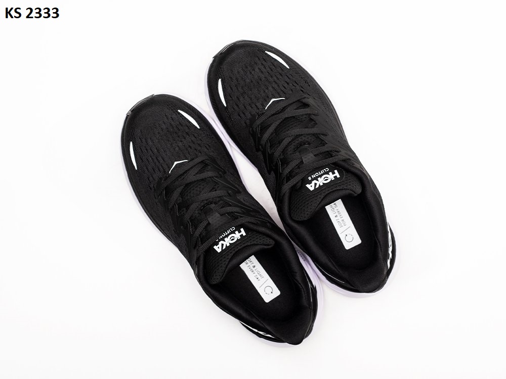 Кросівки HOKA Clifton 8 Black White (чорно/білі)