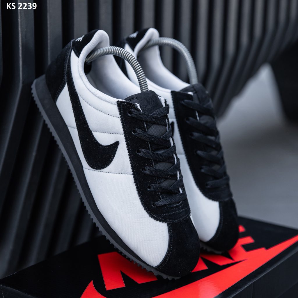 Кросівки Nike Cortez Black Gray (біло/чорні)