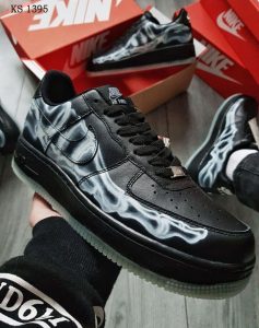 Кросівки Nike Air Force 1 Low Skeleton Black (чорні)