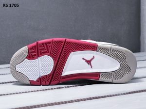 Nike Air Jordan 4 Retro (біло/червоні)