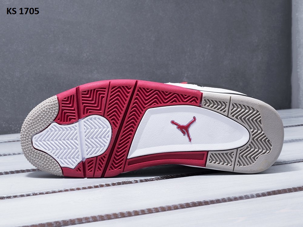 Nike Air Jordan 4 Retro (біло/червоні)
