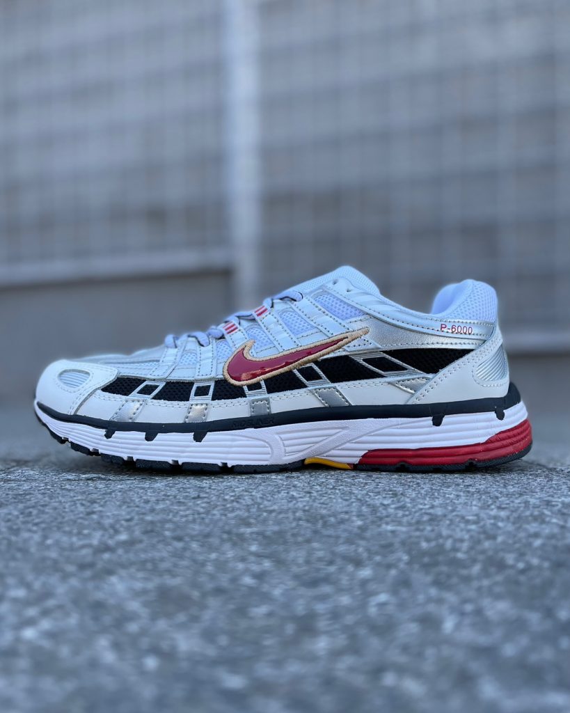 Nike P-6000 White Silver Red