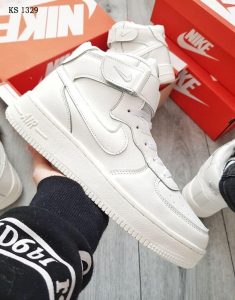 Nike Air Force High (білі) ЗИМА