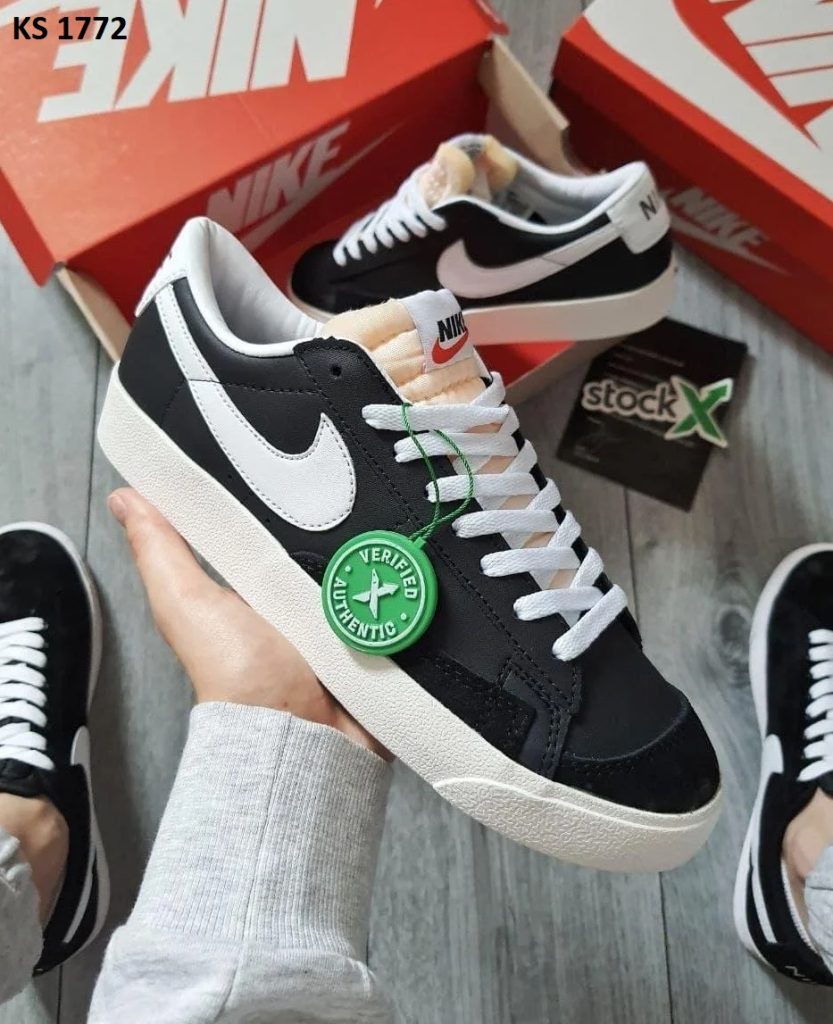 Nike Blazer Low (чорно/білі шкіра)