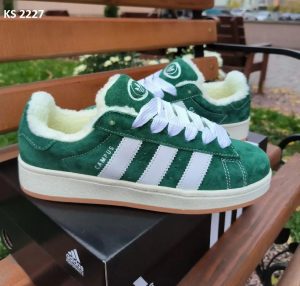 Кросівки Adidas Campus 00s Green ЗИМА (зелені)