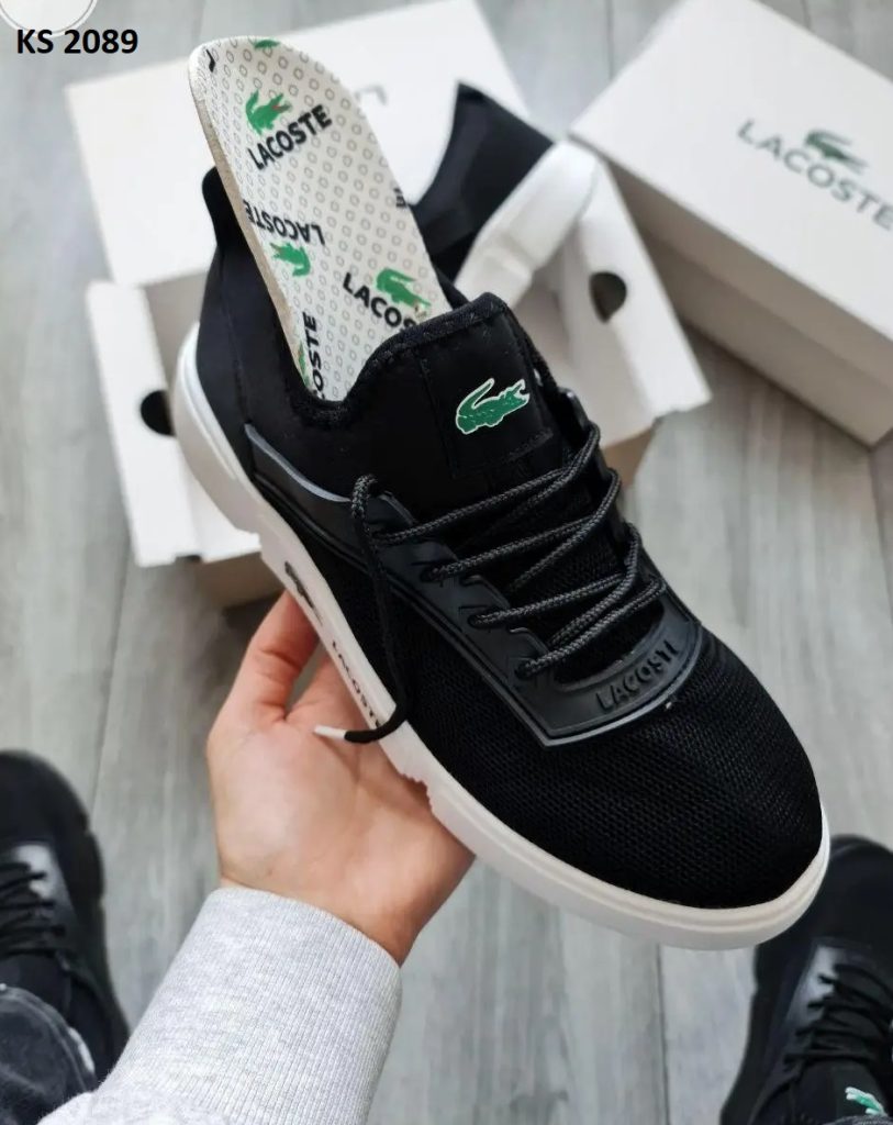 Кросівки Lacoste Black White (черно/белые)