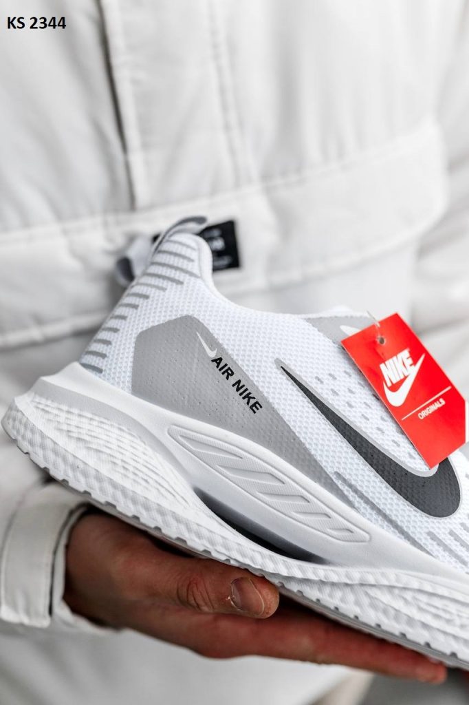 Кросівки Nike Air Hole Gray White (біло/сірі)