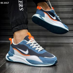 Кросівки Nike Air Blue White Wave (блакитно/білі)