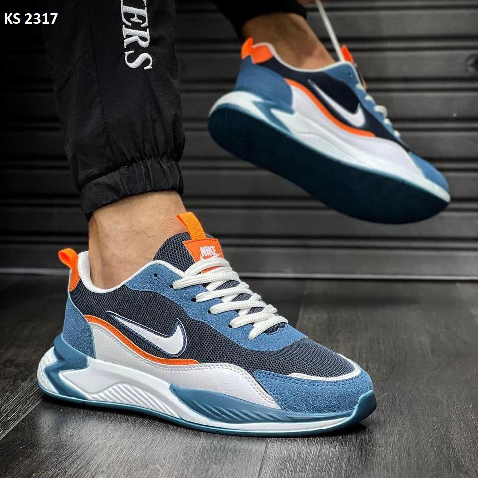 Кросівки Nike Air Blue White Wave (блакитно/білі)