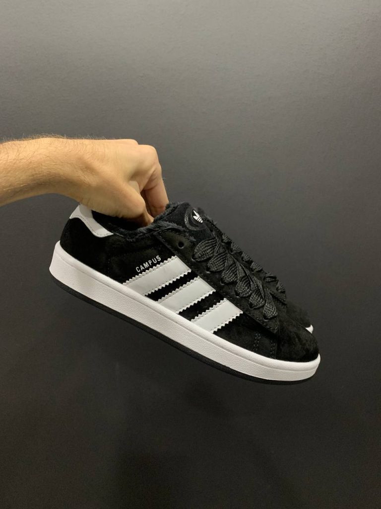 Кросівки Adidas Campus 00s Black White ЗИМА (чорні)