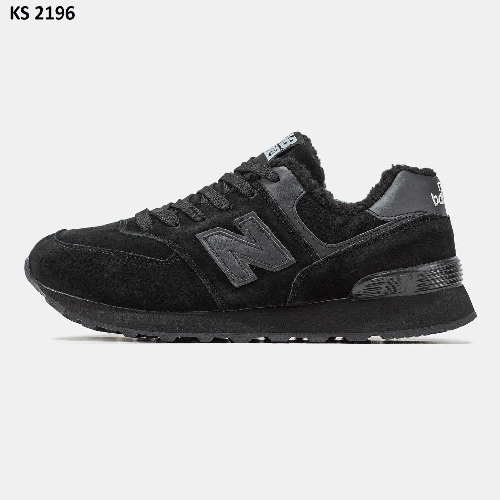 Кросівки New Balance 574 Winter Black (чорні) ЗИМА