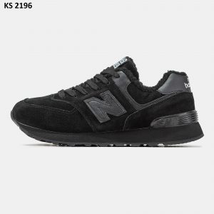 Кросівки New Balance 574 Winter Black (чорні) ЗИМА