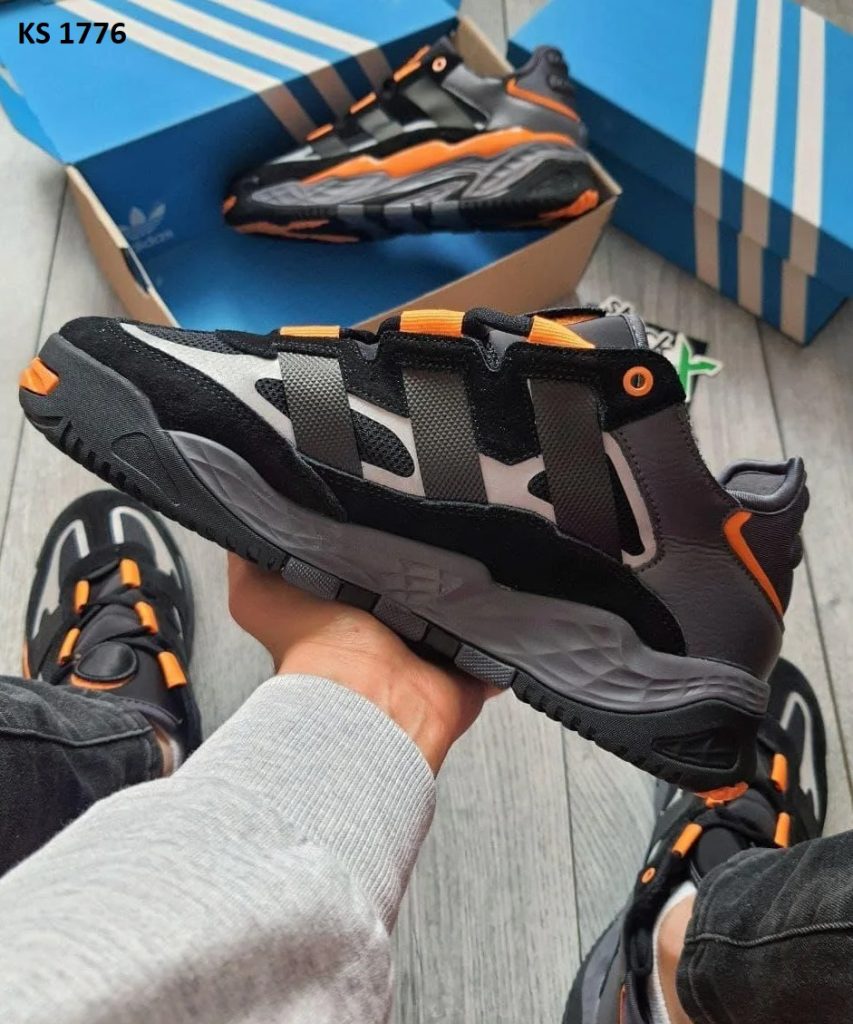 Кросівки Adidas Niteball Black Orange (чорно/жовтогарячі)