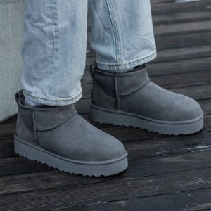 UGG Ultra Mini  Mid Platform Grey Suede