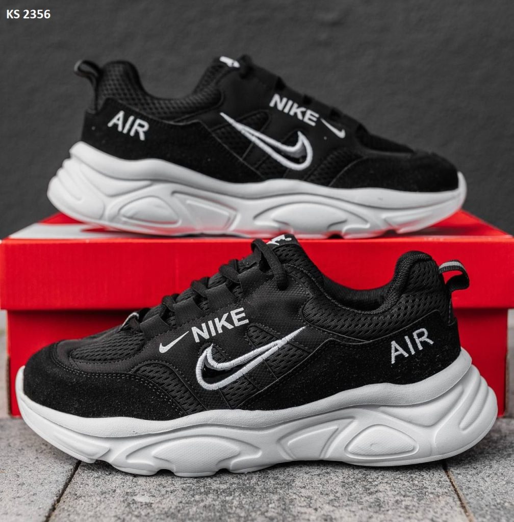Кросівки Nike Air Black White (чорно/білі