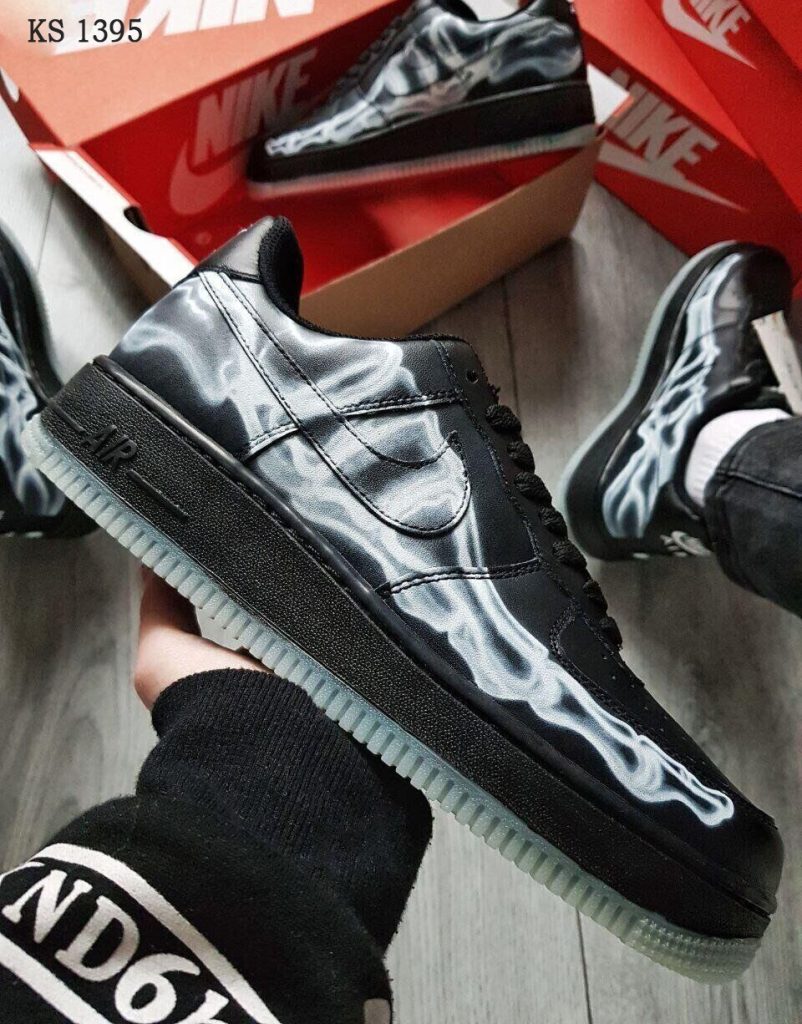 Кросівки Nike Air Force 1 Low Skeleton Black (чорні)