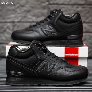 Кросівки New Balance 574 Black (чорні) ЗИМА