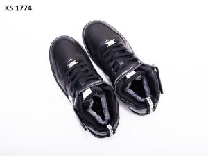 Nike Air Force 1 07 High (чорно/біл) ЗИМА