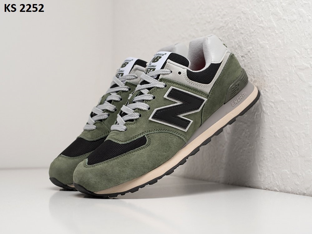 Кросівки New Balance 574 Green Black (зелено/чорні)
