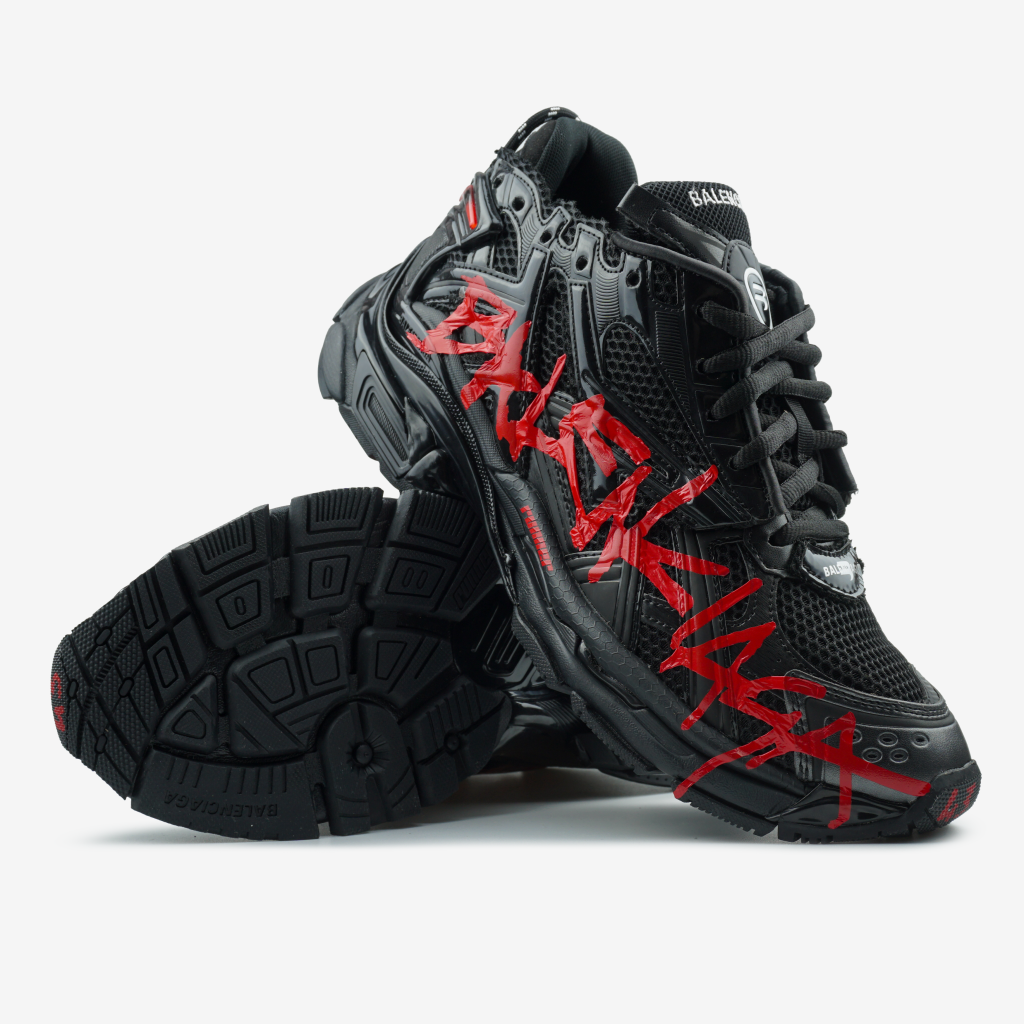 Balenciaga Runner Graffiti Black Red