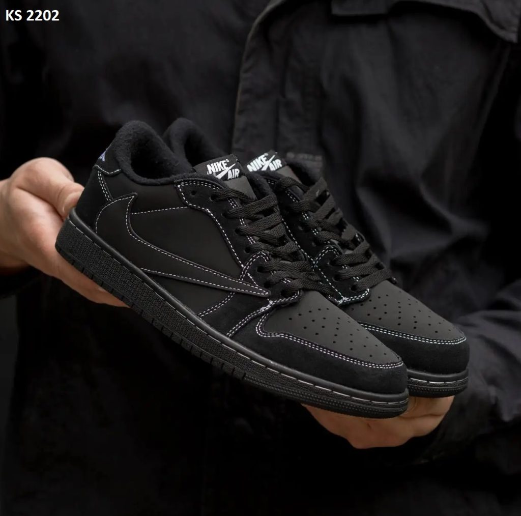 Nike Air Jordan 1 Low TS OG Travis Scott Black Phanton (чорні)