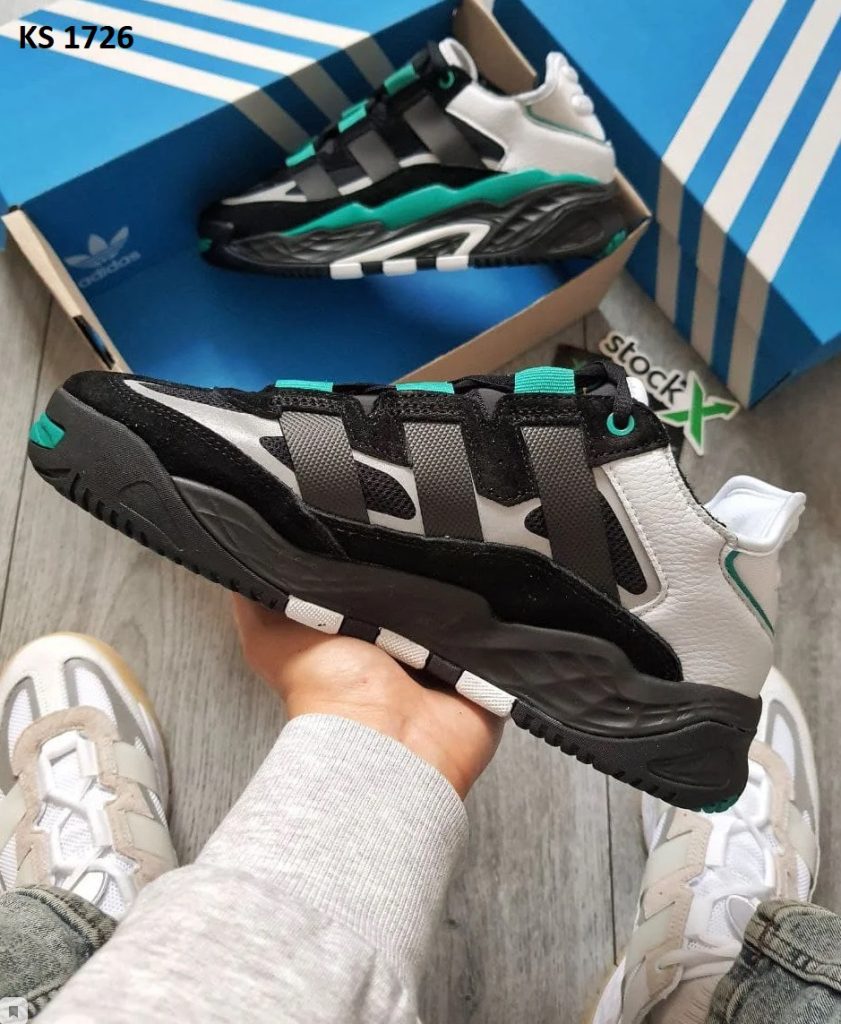 Кросівки Adidas Niteball Black Green (біло/зелені)