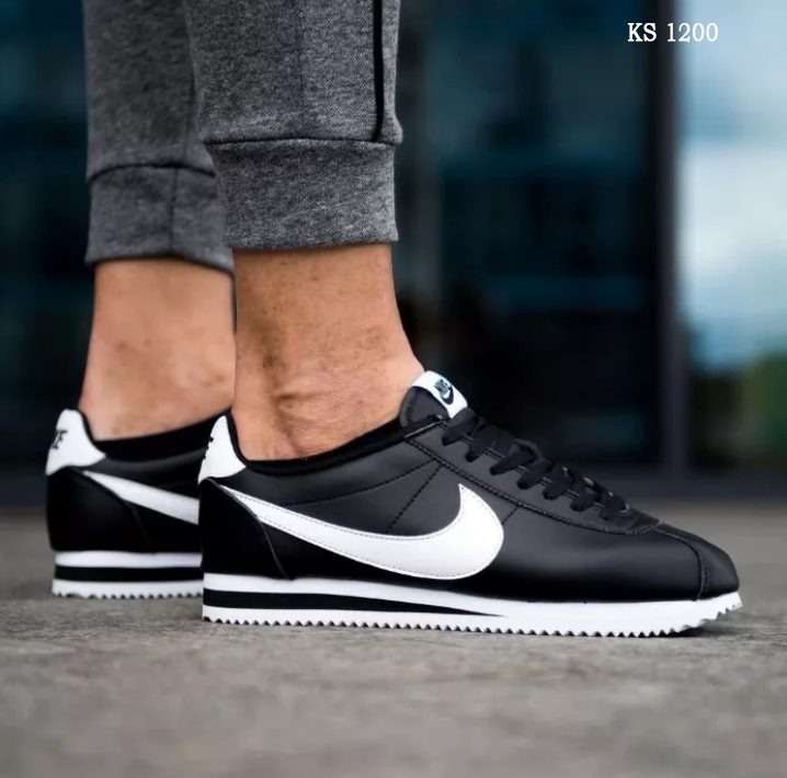 Кросівки Nike Cortez Black and White (чорно/білі)
