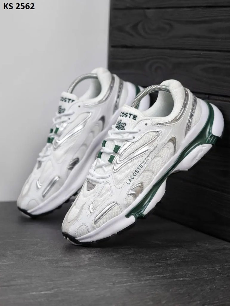 Кросівки Lacoste L003 White Green (біло/зелені)