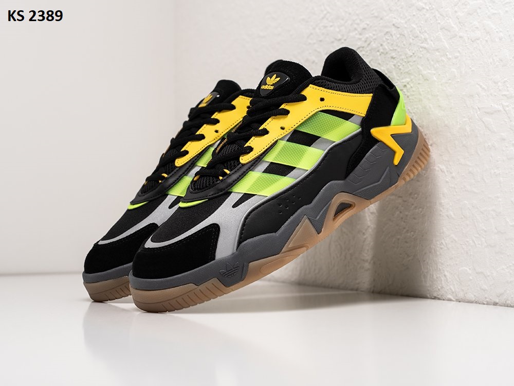 Adidas Niteball II White Black Green (чорно/зелені)