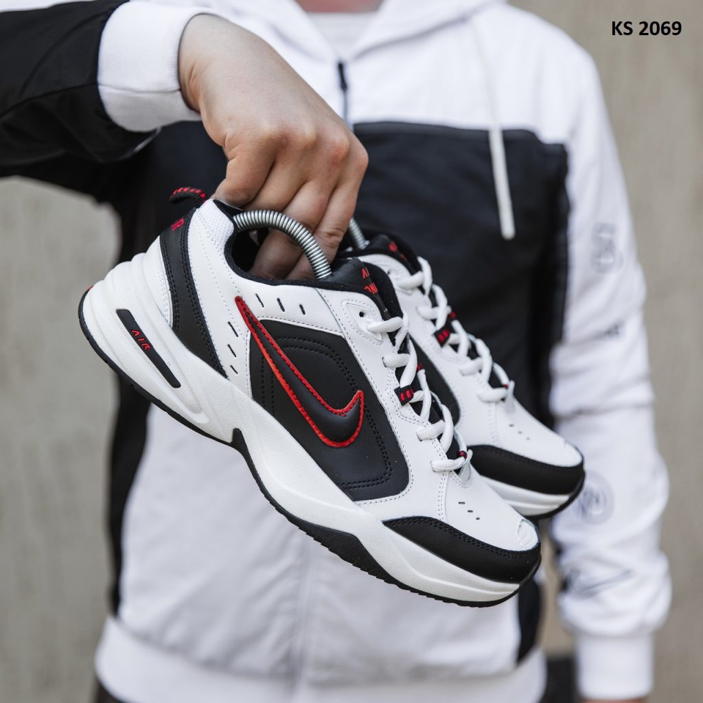 Кросівки Nike Air Monarch IV White Burgundy (біло/бордові)