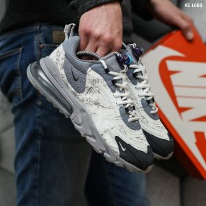 Кросівки Travis Scott x Nike Air Max 270 React Grey (сірі)