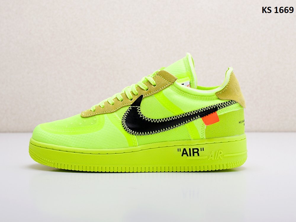 Nike x OFF-White Air Force 1 Low (салатові)