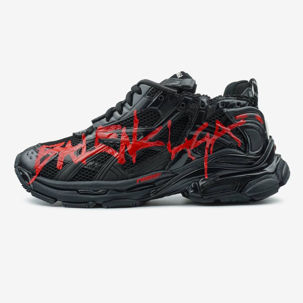 Balenciaga Runner Graffiti Black Red
