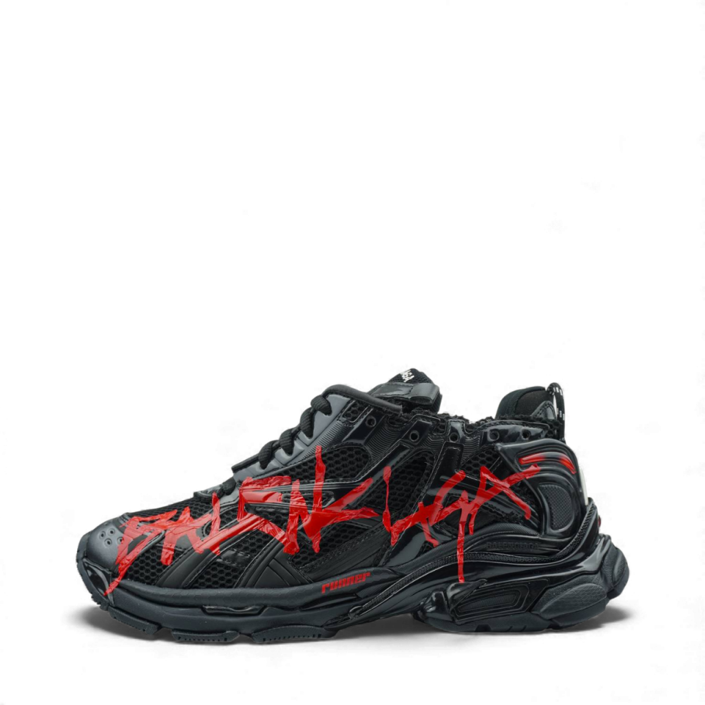 Balenciaga Runner Graffiti Black Red