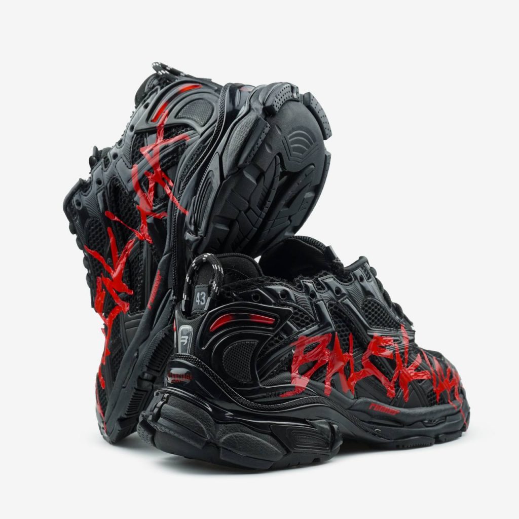 Balenciaga Runner Graffiti Black Red